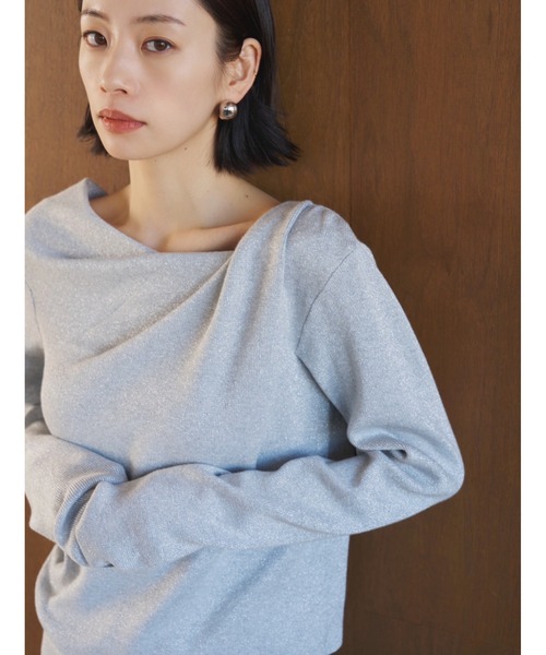 AIC.（エーアイシー）の「マルチウェイドレープラメニットトップス（その他トップス・レディース・ブラウン/グレー・FREE）」の2枚目の写真