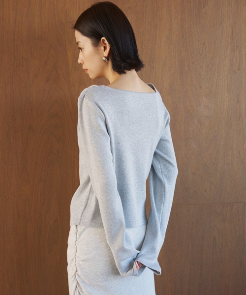 AIC.（エーアイシー）の「マルチウェイドレープラメニットトップス（その他トップス・レディース・ブラウン/グレー・FREE）」の7枚目の写真