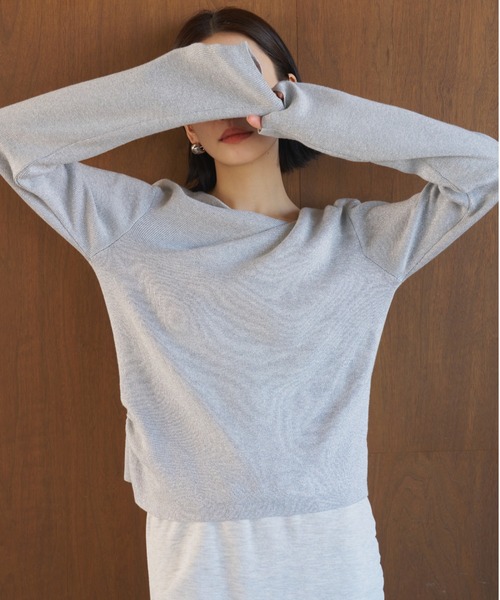 AIC.（エーアイシー）の「マルチウェイドレープラメニットトップス（その他トップス・レディース・ブラウン/グレー・FREE）」の11枚目の写真