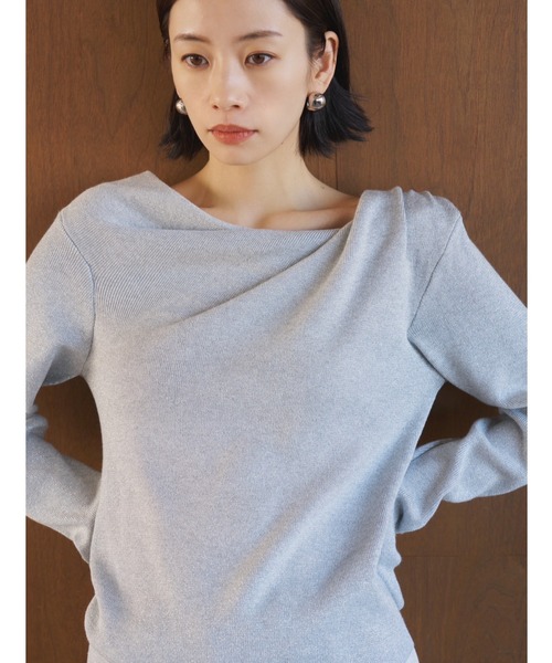 AIC.（エーアイシー）の「マルチウェイドレープラメニットトップス（その他トップス・レディース・ブラウン/グレー・FREE）」の12枚目の写真