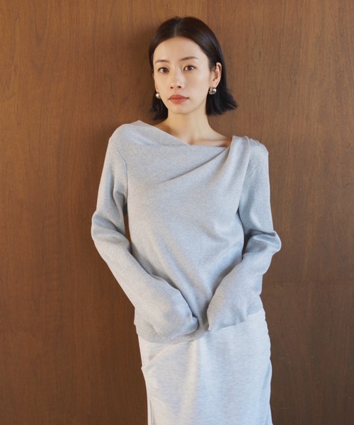 AIC.（エーアイシー）の「マルチウェイドレープラメニットトップス（その他トップス・レディース・ブラウン/グレー・FREE）」の16枚目の写真