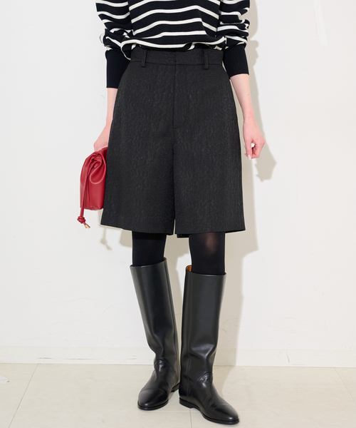 SLOBE IENA（スローブイエナ）の「ジャガードハーフパンツ（その他パンツ・レディース・ブラック・38/36）」の8枚目の写真