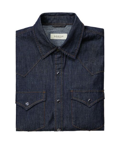 sortie(ソルティ)の「035 Denim Western Shirts (Blue)(シャツ/ブラウス・メンズ・その他・X-LARGE/MEDIUM/LARGE)」の2枚目の写真
