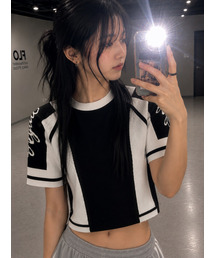 SPORT STRETCH KNIT TOP BLACK