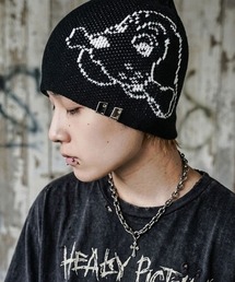 GALFY（ガルフィー）の「【GALFY/ガルフィー】シングルニットビーニー/ジャガードロゴ/ユニセックス（ニットキャップ/ビーニー）」