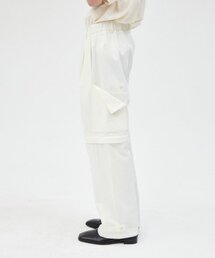 DETACHABLE DROP CARGO PANTS - IVORY