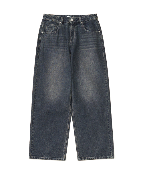 EXCONTAINER(エックスコンテナ)の「ディープウォッシュワイドデニムパンツ(RUSTY BLUE)(デニムパンツ・メンズ・その他・SMALL/MEDIUM/LARGE/X-LARGE)」の2枚目の写真