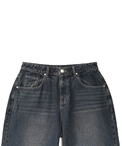 EXCONTAINER(エックスコンテナ)の「ディープウォッシュワイドデニムパンツ(RUSTY BLUE)(デニムパンツ・メンズ・その他・SMALL/MEDIUM/LARGE/X-LARGE)」の3枚目の写真