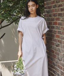 Between A and B（ビトウィーンエイアンドビー）の「ウエストリボンストライプロングワンピース[ホワイト]（ワンピース）」