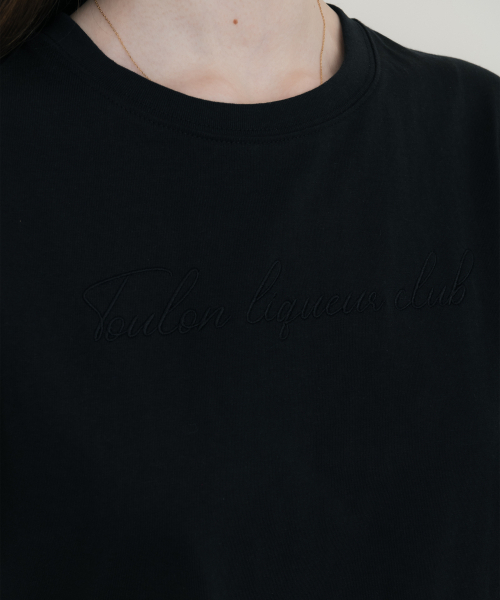 SSIN AND LEE（シンアンドリー）の「(W) トゥーロンリキュールクラブTシャツブラック（Tシャツ/カットソー・レディース・その他・F）」の2枚目の写真