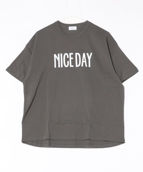 FOV(フォブ)の「フォブ NICE DAY Tシャツ(Tシャツ/カットソー・レディース・ブラック/チャコールグレー/ホワイト・F)」の3枚目の写真