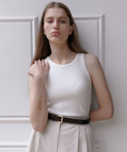 38COMEONCOMMON(38カモンコモン)の「Round Rib Sleeveless (White)(Tシャツ/カットソー・レディース・その他・FREE)」の3枚目の写真