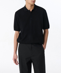 MUSINSA STANDARD（ムシンサスタンダード）の「Washable Supima Cotton Knitted Polo Shirt [Black]（ニット/セーター）」