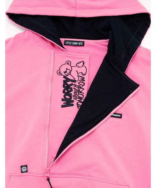Little sunny bite(リトルサニーバイト)の「《Little Sunny Bite》pockets hoodie(パーカー・レディース・グリーン/ピンク/ブラック・SMALL/MEDIUM)」の9枚目の写真