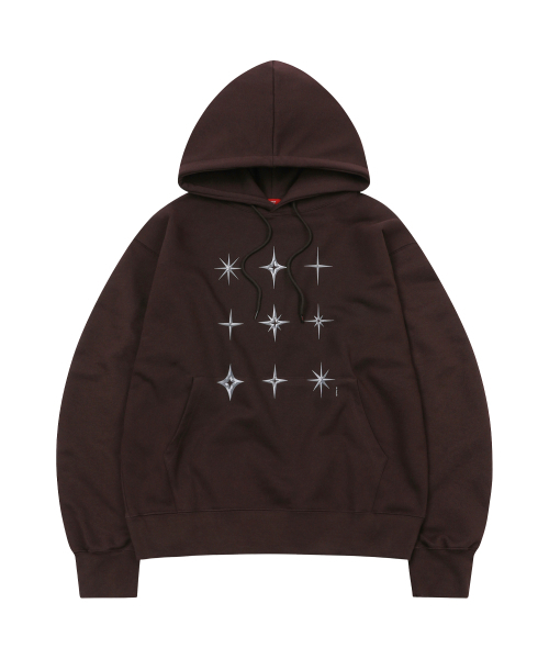 S'EST(エスイーエスティー)の「Chrome Star Hoodie Brown(パーカー・メンズ・ブラウン・FREE/MEDIUM/LARGE)」の1枚目の写真