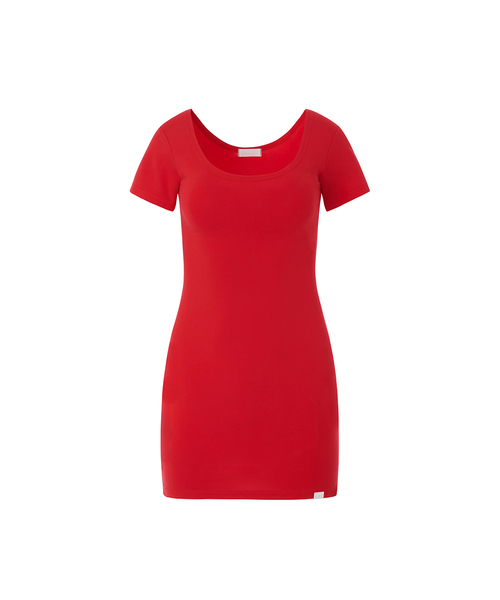 A.R.U(エイアールユー)の「U NECK MINI DRESS(ワンピース・レディース・ホワイト/ブラック/ネイビー/レッド/オレンジ/Beige・SMALL/MEDIUM)」の5枚目の写真