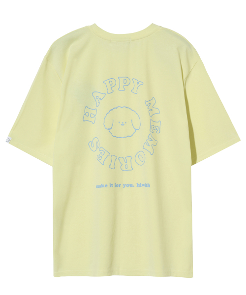 HIWITH(ハイウィーズ)の「ハッピーTシャツ_ライトイエロー(Tシャツ/カットソー・レディース・ライトイエロー・FREE)」の2枚目の写真