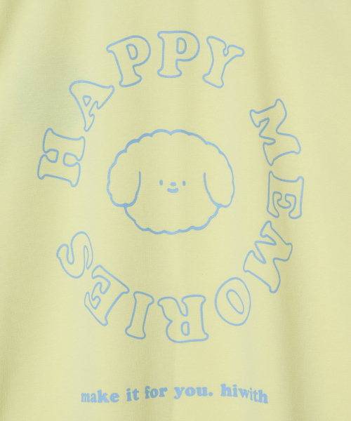HIWITH(ハイウィーズ)の「ハッピーTシャツ_ライトイエロー(Tシャツ/カットソー・レディース・ライトイエロー・FREE)」の5枚目の写真