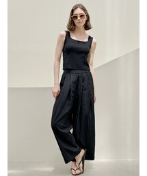 AVANT-G（アバン）の「Summer Wide Banding Pants - BLACK（その他パンツ）」
