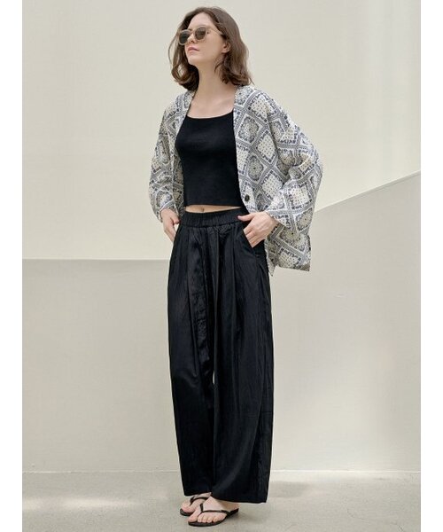 AVANT-G(アバン)の「Summer Wide Banding Pants - BLACK(その他パンツ・レディース・その他・FREE)」の4枚目の写真