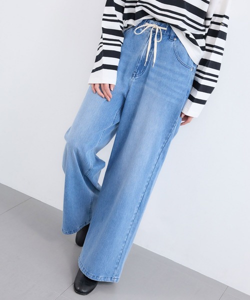 BARNYARDSTORM(バンヤードストーム)の「BARNYARDSTORM / NEWカットワイドデニム / ハンドウォッシャブル【WEB限定サイズL】(デニムパンツ・レディース・ベージュ/インディゴブルー/ブルー系1・S/M/L)」の7枚目の写真