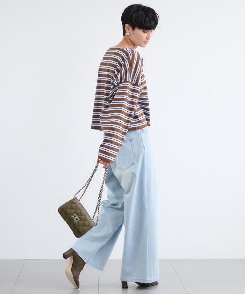 BARNYARDSTORM(バンヤードストーム)の「BARNYARDSTORM / NEWカットワイドデニム / ハンドウォッシャブル【WEB限定サイズL】(デニムパンツ・レディース・ベージュ/インディゴブルー/ブルー系1・S/M/L)」の20枚目の写真