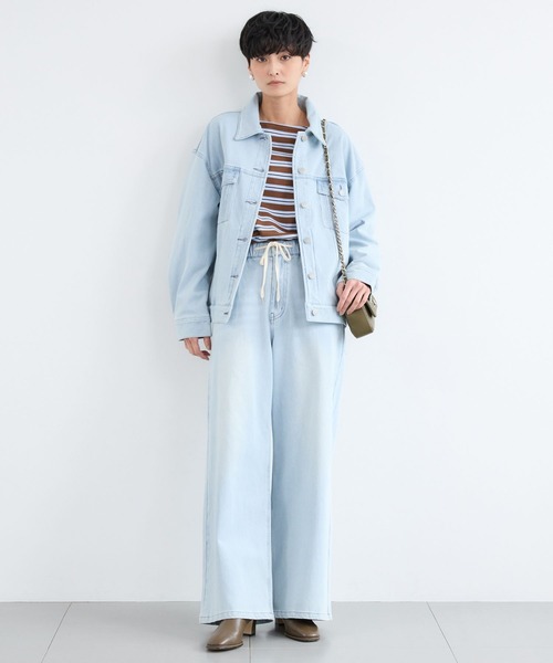 BARNYARDSTORM(バンヤードストーム)の「BARNYARDSTORM / NEWカットワイドデニム / ハンドウォッシャブル【WEB限定サイズL】(デニムパンツ・レディース・ベージュ/インディゴブルー/ブルー系1・S/M/L)」の15枚目の写真