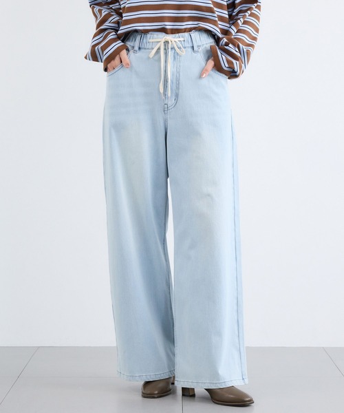BARNYARDSTORM(バンヤードストーム)の「BARNYARDSTORM / NEWカットワイドデニム / ハンドウォッシャブル【WEB限定サイズL】(デニムパンツ・レディース・ベージュ/インディゴブルー/ブルー系1・S/M/L)」の11枚目の写真