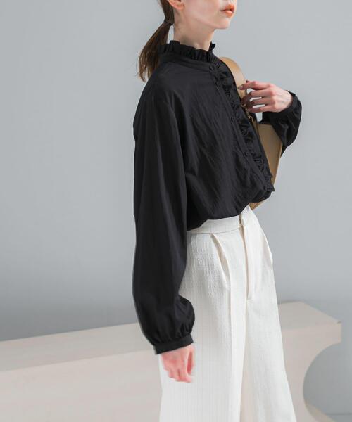 アーバンリサーチ ロッソ（URBAN RESEARCH ROSSO）/『WEB限定』フリルスタンドカラーシャツ セール】『WEB限定』フリルスタンドカラーシャツ（シャツ/ブラウス