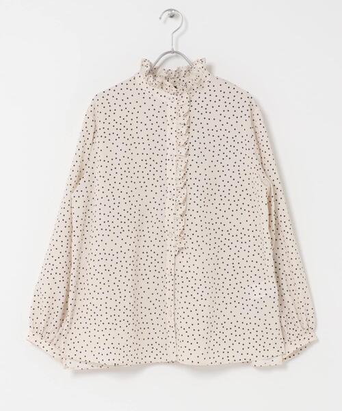 URBAN RESEARCH ROSSO WOMEN（アーバンリサーチ　ロッソ）の「『WEB限定』フリルスタンドカラーシャツ（シャツ/ブラウス・レディース・ベージュ/オフホワイト/ブラック・FREE）」の15枚目の写真