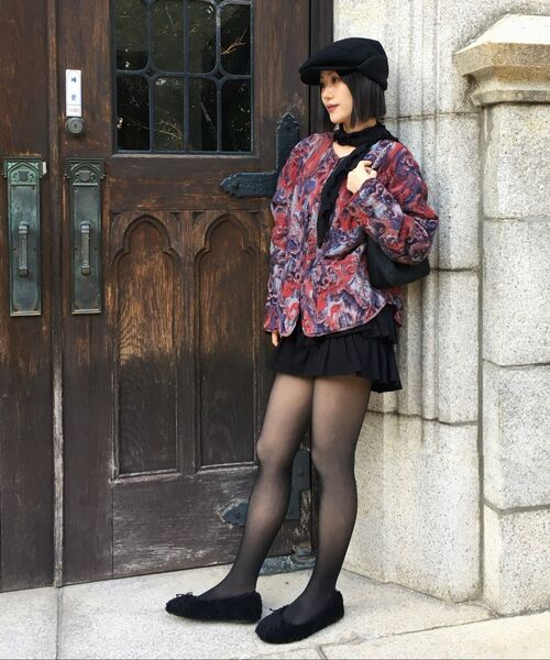 MAC MOC(マックモック)の「Angnue アンニュ ぽこぽこファー ベーシック リボン フラット_4color(バレエシューズ・レディース・ダークブラウン/レオパード/ブラック/Cream・22.5cm/23cm/23.5cm/24cm/24.5cm/25cm)」の6枚目の写真