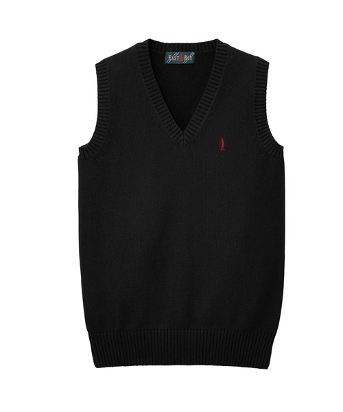 EASTBOY(イーストボーイ)の「ベスト 綿 7G ニット 通学 女子 制服 学生服 中学生 高校生 スクール(ベスト・キッズ・オフホワイト/ブラック/ライトグレー/ネイビー/ベージュ・9号/11号/13号/7号)」の3枚目の写真
