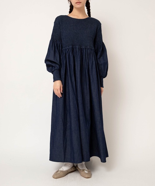 RNA-N(アールエヌエーエヌ)の「D1687 4.5ozデニムシャーリングワンピース(ワンピース・レディース・ライトインディゴブルー/ワンウォッシュ・MEDIUM/SMALL)」の10枚目の写真