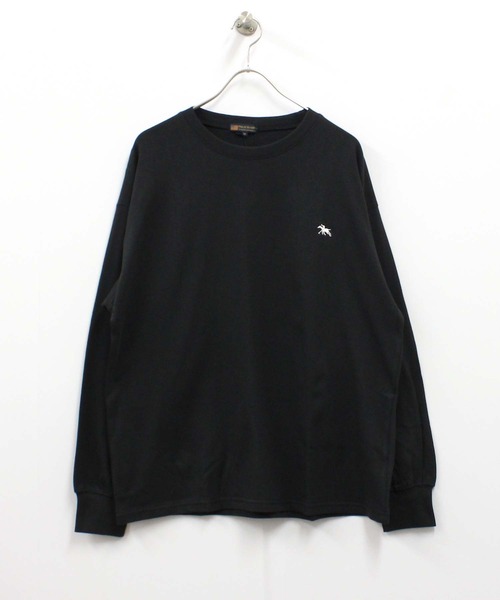 Outfitter lab（アウトフィッターラボ）の「【POLOCHAMPS / ポロチャンプス】ワンポイント 刺繍 ロングTシャツ（Tシャツ/カットソー・メンズ・ネイビー/チャコール/ブラック/オフホワイト/杢グレー/ダークグリーン・M/L/XL）」の12枚目の写真
