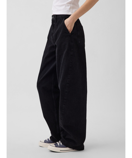GAP（ギャップ）の「ハイライズ バレルデニム ブラック（デニムパンツ・レディース・ブラック・23/24/25/26/27/28/29/30）」の7枚目の写真