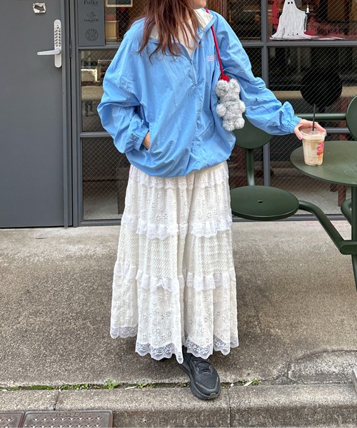 PILIT（ピリット）の「ハーフジップ ナイロンプルオーバー（その他トップス・レディース・ベージュ/ピンクベージュ/ブルー・MEDIUM）」の17枚目の写真