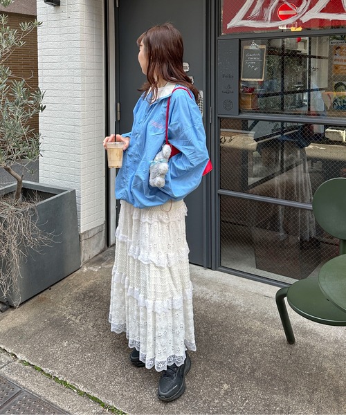 PILIT（ピリット）の「ハーフジップ ナイロンプルオーバー（その他トップス・レディース・ベージュ/ピンクベージュ/ブルー・MEDIUM）」の22枚目の写真