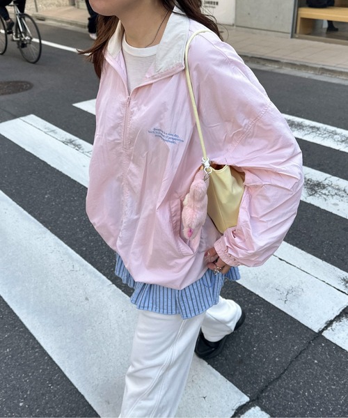 PILIT（ピリット）の「ハーフジップ ナイロンプルオーバー（その他トップス・レディース・ベージュ/ピンクベージュ/ブルー・MEDIUM）」の15枚目の写真