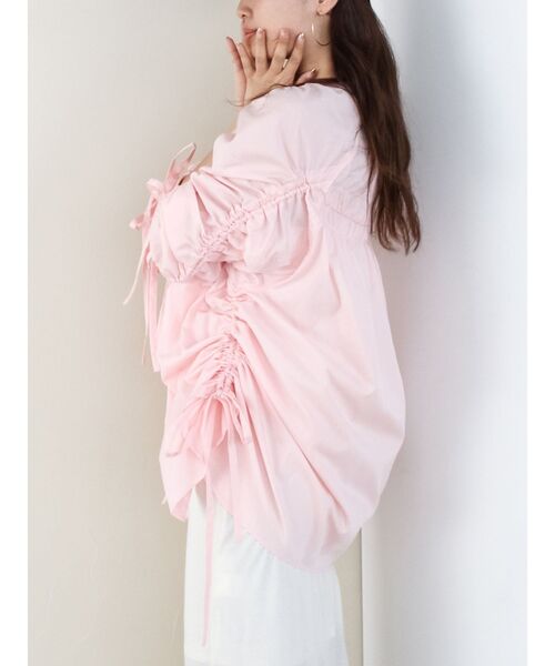 Ungrid(アングリッド)の「ギャザーデザインルーズシャツ(シャツ/ブラウス・レディース・ミント/パープル/ピンク/オフホワイト/ブルー・FREE)」の22枚目の写真
