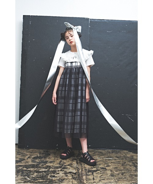 maarook（マルーク）の「天竺レース衿Tシャツ（Tシャツ/カットソー・キッズ・ホワイト/ブルー・140cm/150cm/160cm）」の5枚目の写真