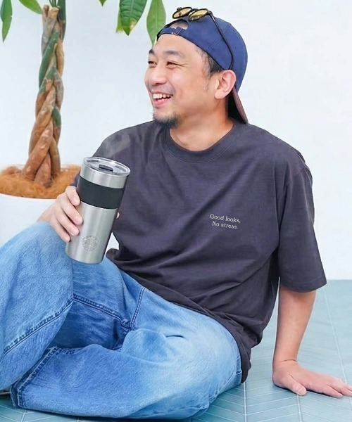 devirock(デビロック)の「【イージーウォッシュ】乾燥機OK 防汚 大人 刺繍デザイン 半袖Tシャツ(Tシャツ/カットソー・レディース・ライトグレー系1/ベージュ系1/ブラック系1/ホワイト系1/サックスブルー系1/ブルー系1/ネイビー系1/ブラウン系1/ホワイト系2/ブルー系2・S/M/L/LL)」の7枚目の写真