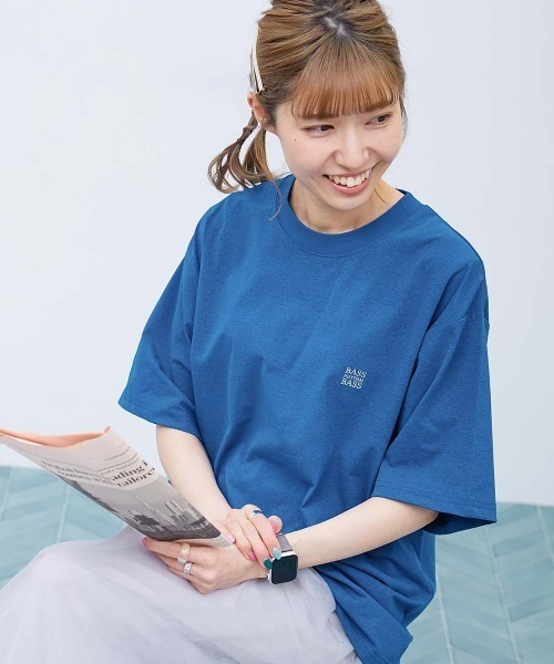 イージーウォッシュ】乾燥機OK 防汚 大人 刺繍デザイン 半袖Tシャツ（T