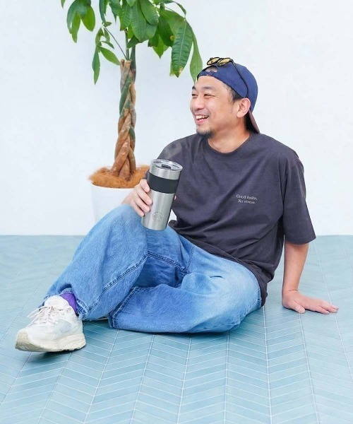 devirock(デビロック)の「【イージーウォッシュ】乾燥機OK 防汚 大人 刺繍デザイン 半袖Tシャツ(Tシャツ/カットソー・レディース・ライトグレー系1/ベージュ系1/ブラック系1/ホワイト系1/サックスブルー系1/ブルー系1/ネイビー系1/ブラウン系1/ホワイト系2/ブルー系2・S/M/L/LL)」の15枚目の写真