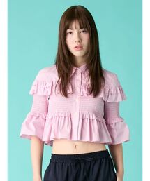 FURFUR | シャーリングフリルシャツ(シャツ/ブラウス)