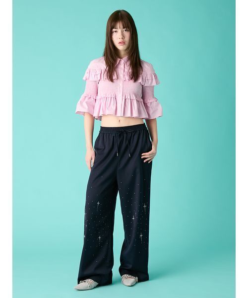 FURFUR(ファーファー)の「シャーリングフリルシャツ(シャツ/ブラウス・レディース・サックスブルー/ホワイト/ピンク・F)」の11枚目の写真