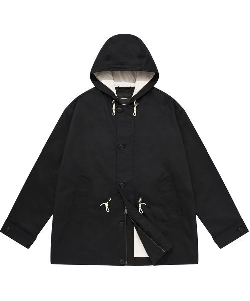 COVERNAT(カバーナット)の「フードパーカーコートジャケットブラック(ミリタリージャケット・レディース・その他・S/M/L/XL)」の3枚目の写真