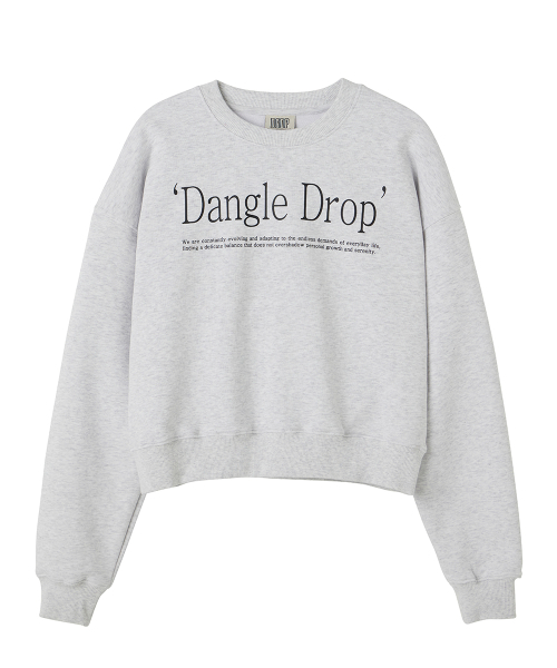 DANGLEDROP(ダングルドロップ)の「DGDPタイポマンツーマンホワイトメランジ(スウェット・レディース・その他・S/M)」の1枚目の写真