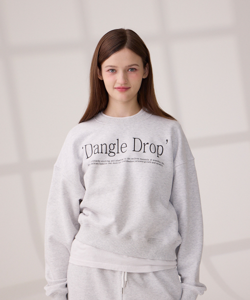 DANGLEDROP(ダングルドロップ)の「DGDPタイポマンツーマンホワイトメランジ(スウェット・レディース・その他・S/M)」の3枚目の写真