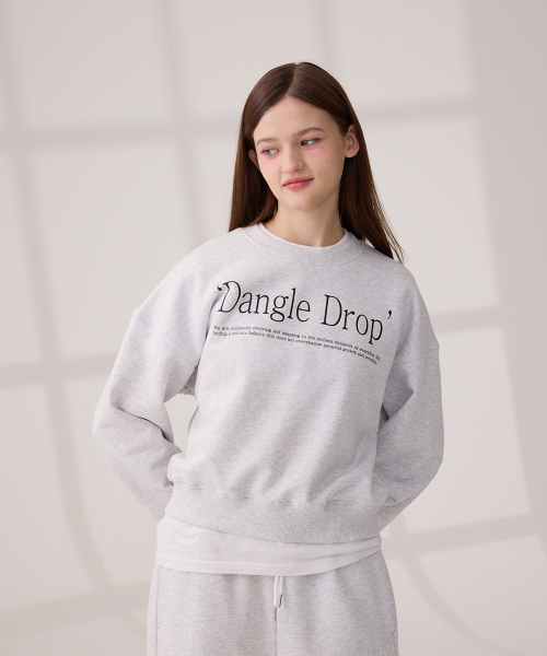 DANGLEDROP(ダングルドロップ)の「DGDPタイポマンツーマンホワイトメランジ(スウェット・レディース・その他・S/M)」の4枚目の写真