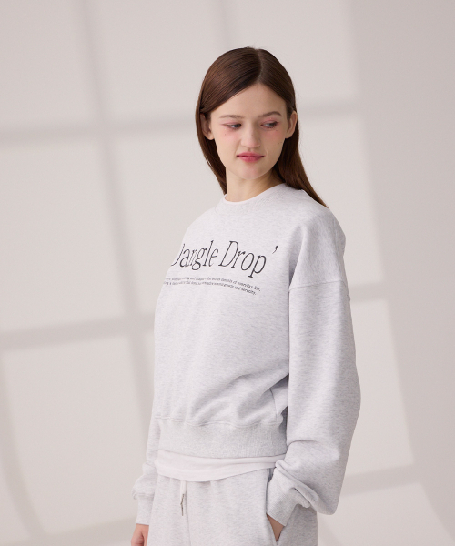 DANGLEDROP(ダングルドロップ)の「DGDPタイポマンツーマンホワイトメランジ(スウェット・レディース・その他・S/M)」の5枚目の写真